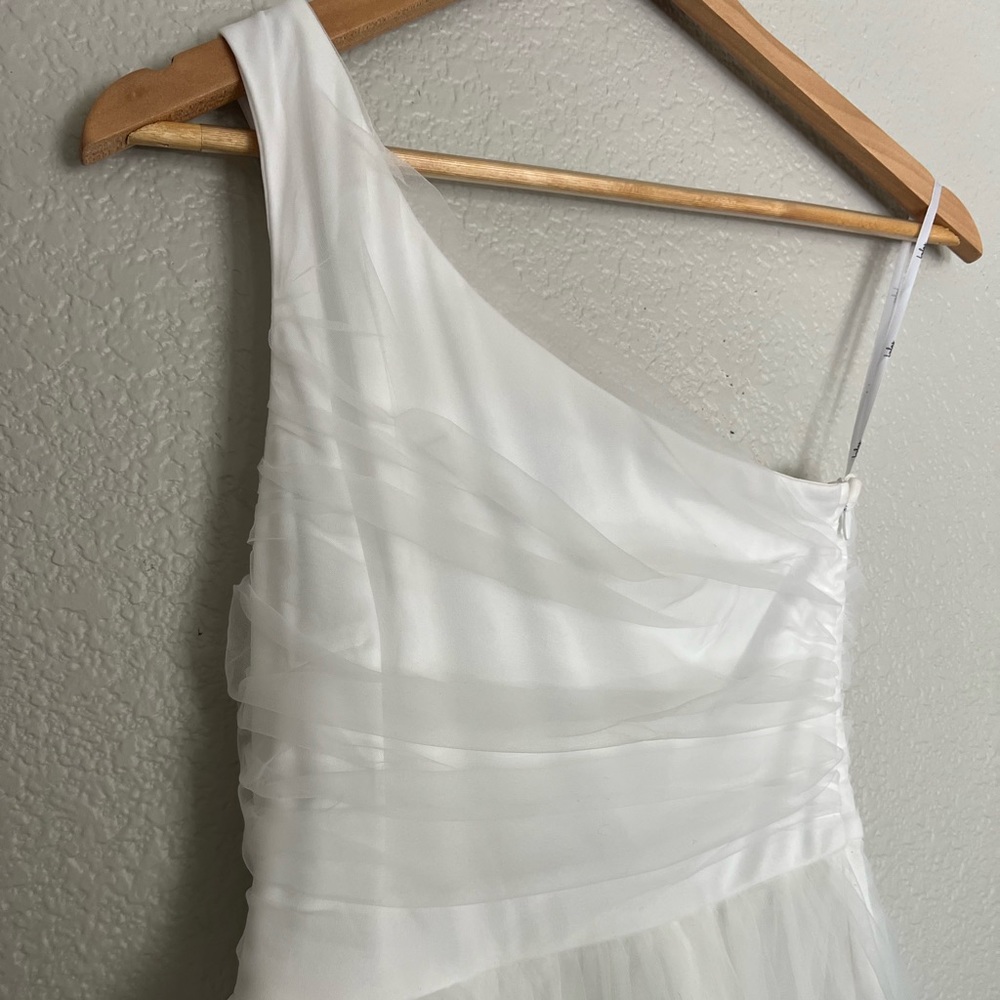 White Bridal Tea Tulle Dress